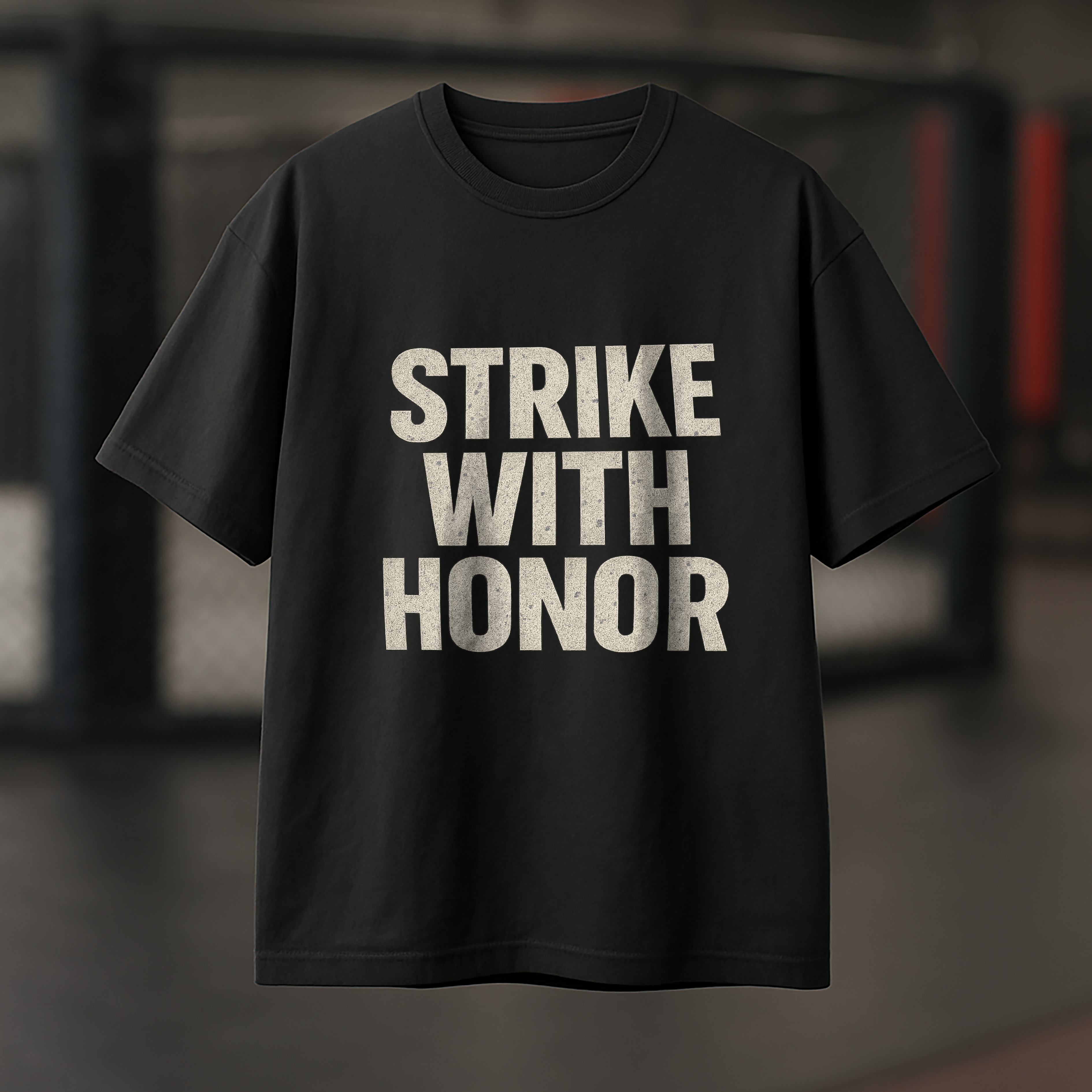 Karate Strike With Honor - Mens Black Tee