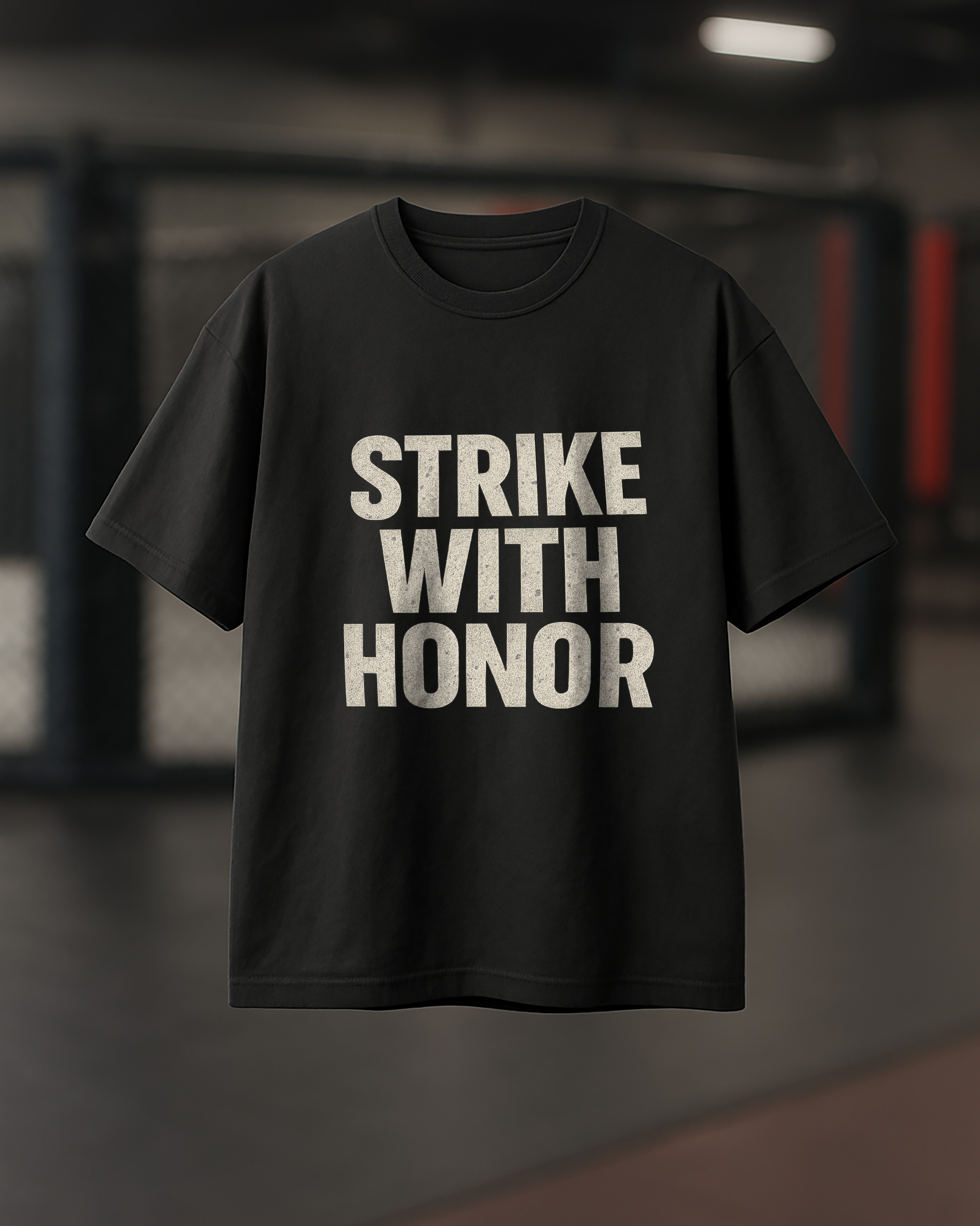 Karate Strike With Honor - Mens Black Tee