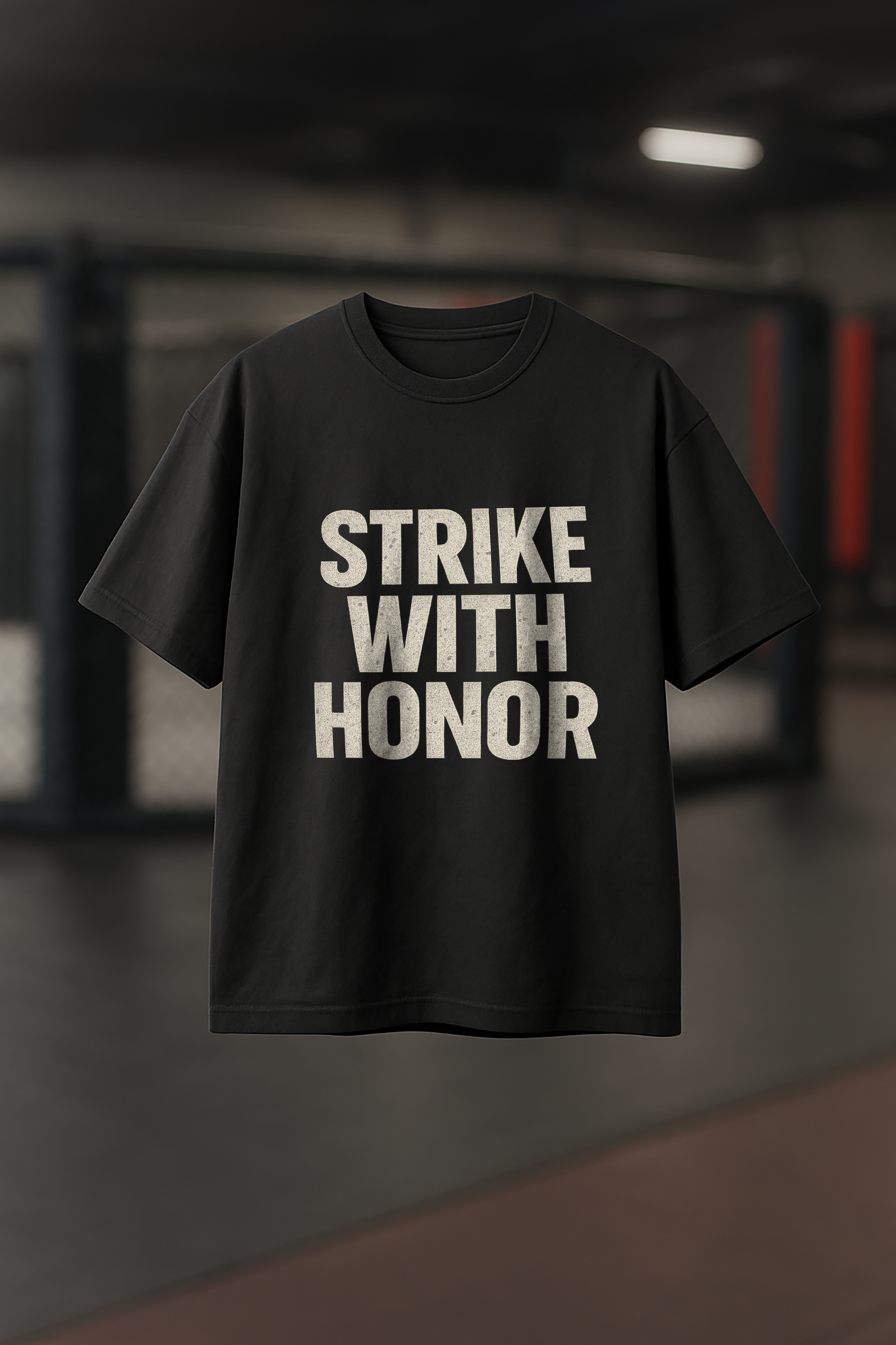 Karate Strike With Honor - Mens Black Tee