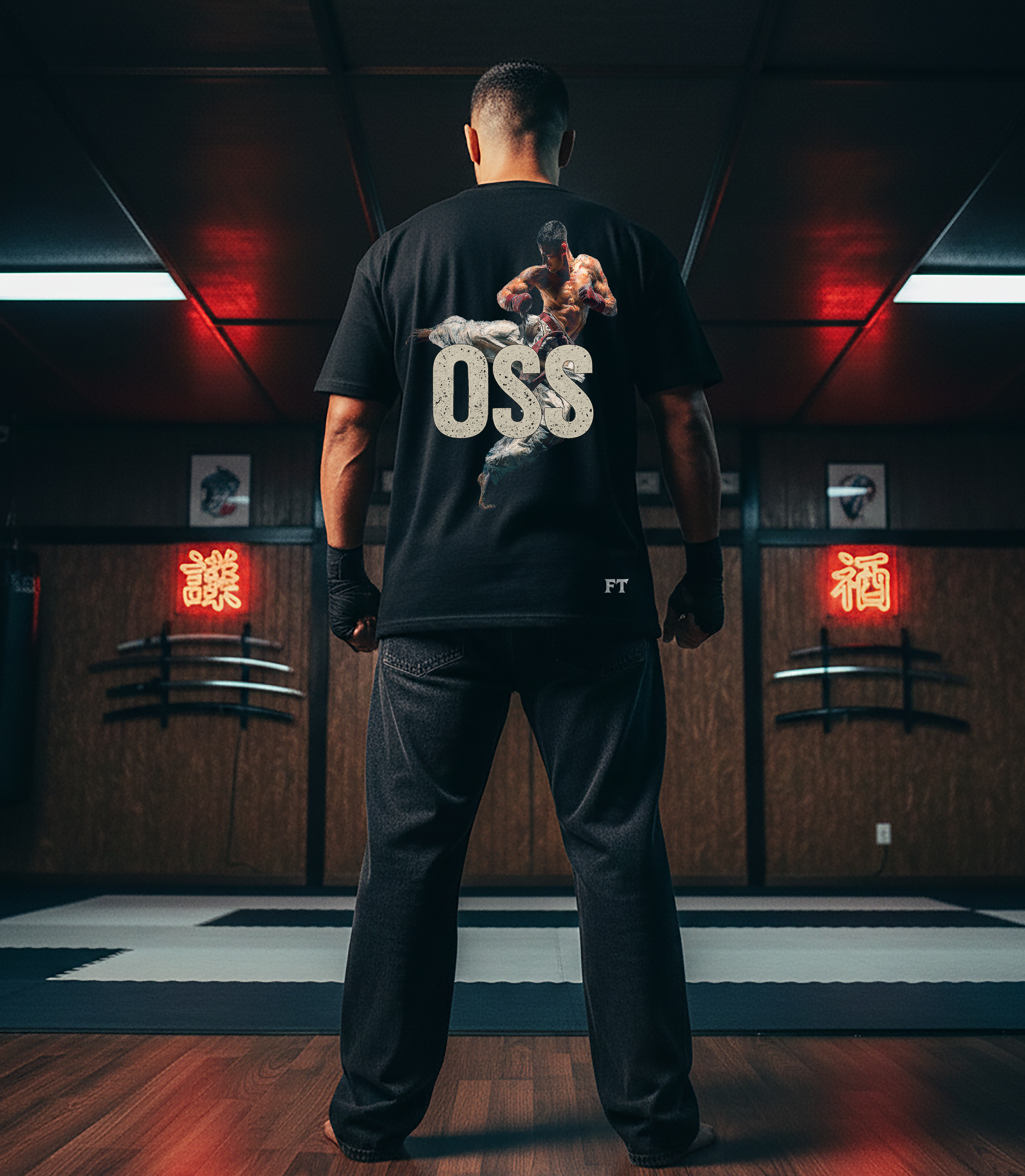 Karate Strike With Honor - Mens Black Tee