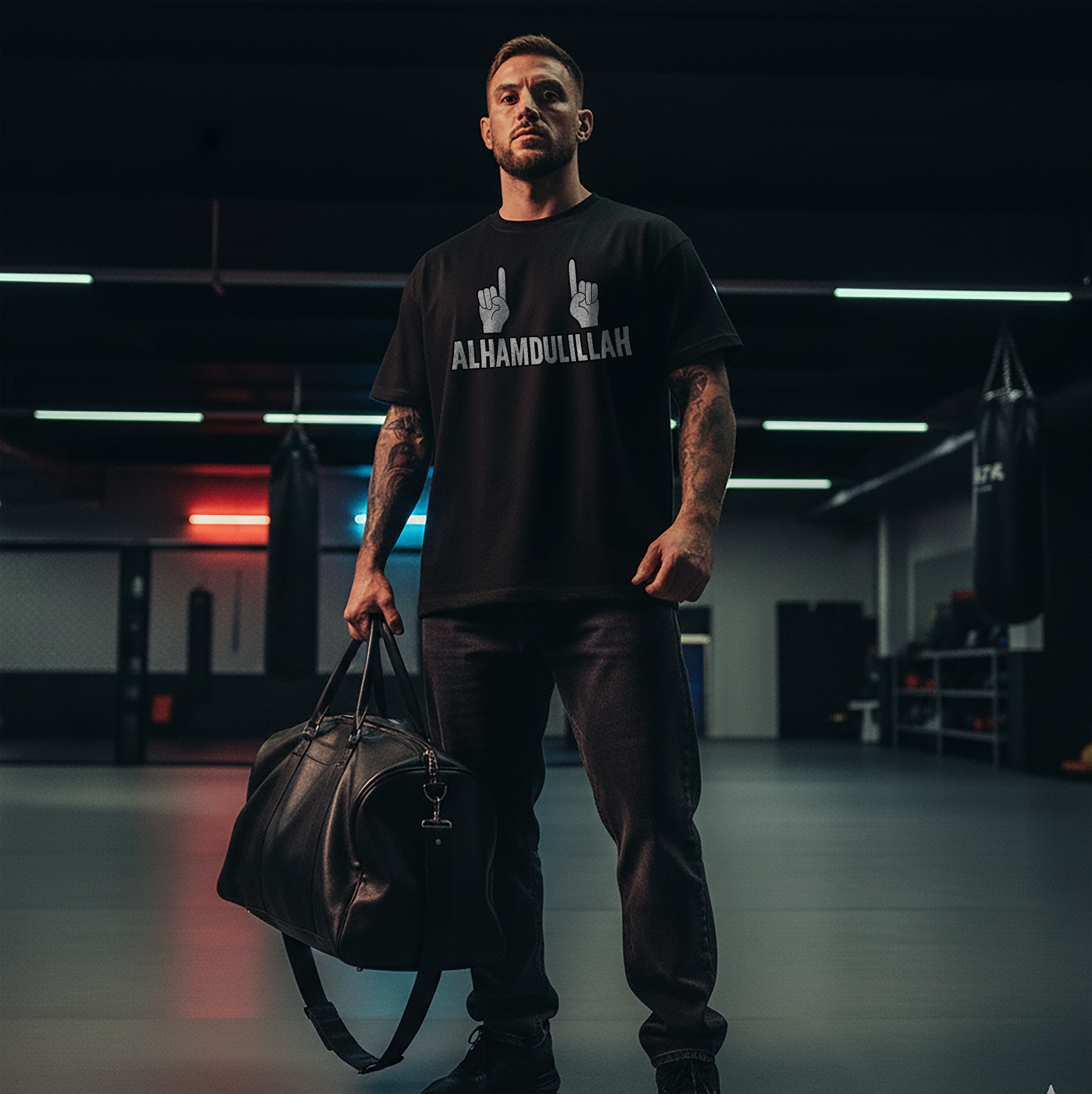 Alhamdullilah Dagestani Tribute - Mens Black Tee