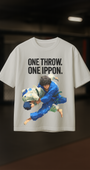 Judo One Throw, One Ippon - Mens White Tee