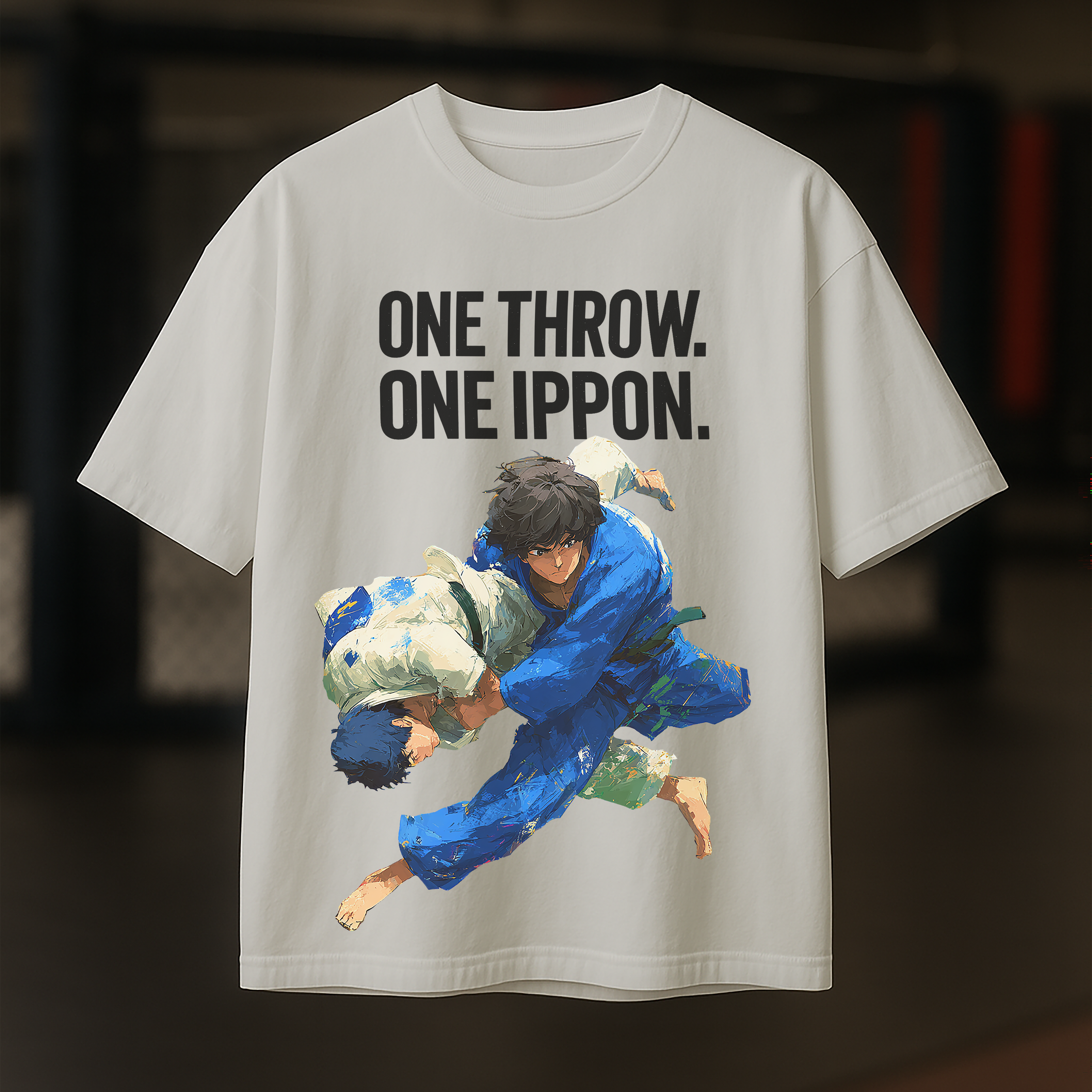 Judo One Throw, One Ippon - Mens White Tee