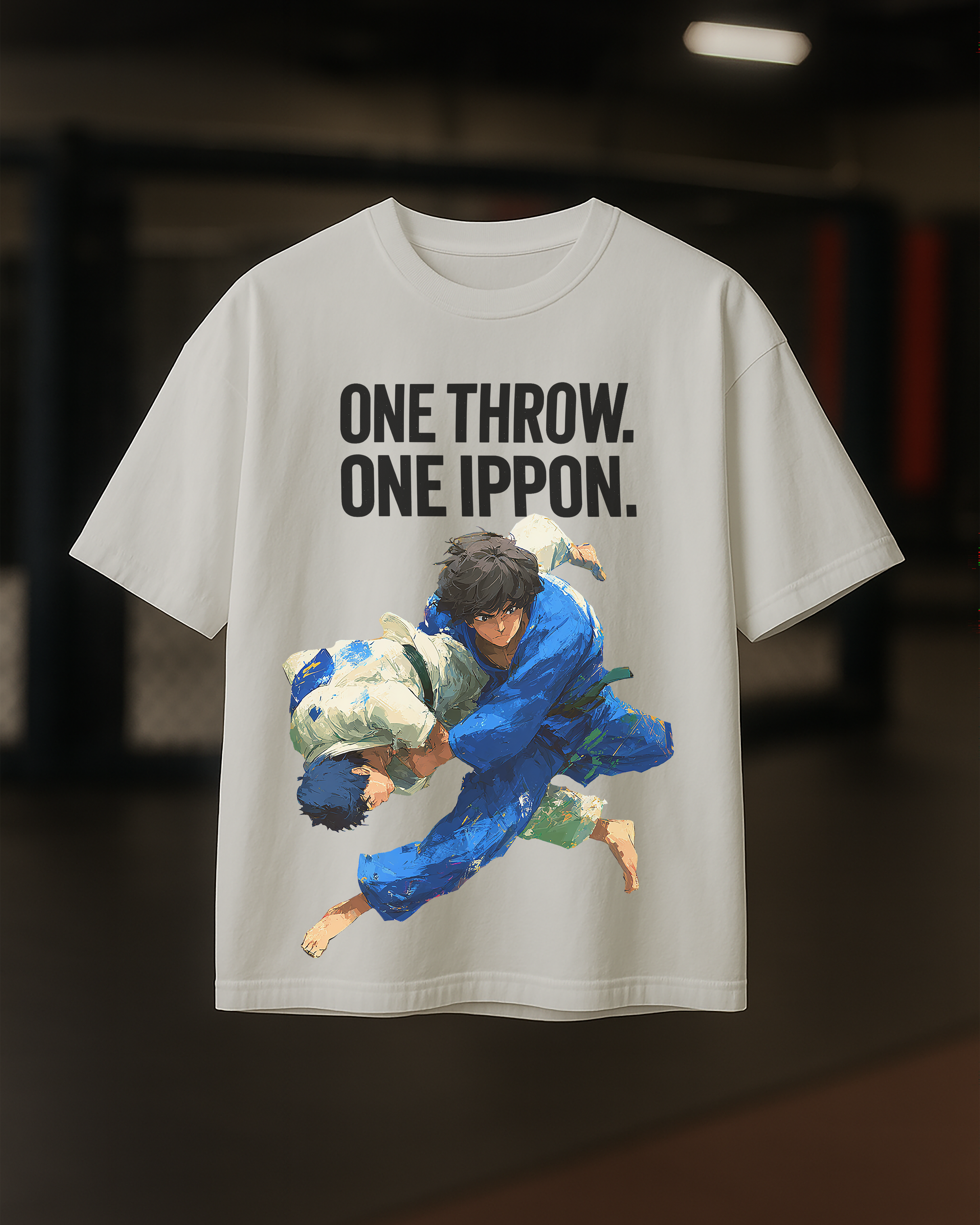 Judo One Throw, One Ippon - Mens White Tee
