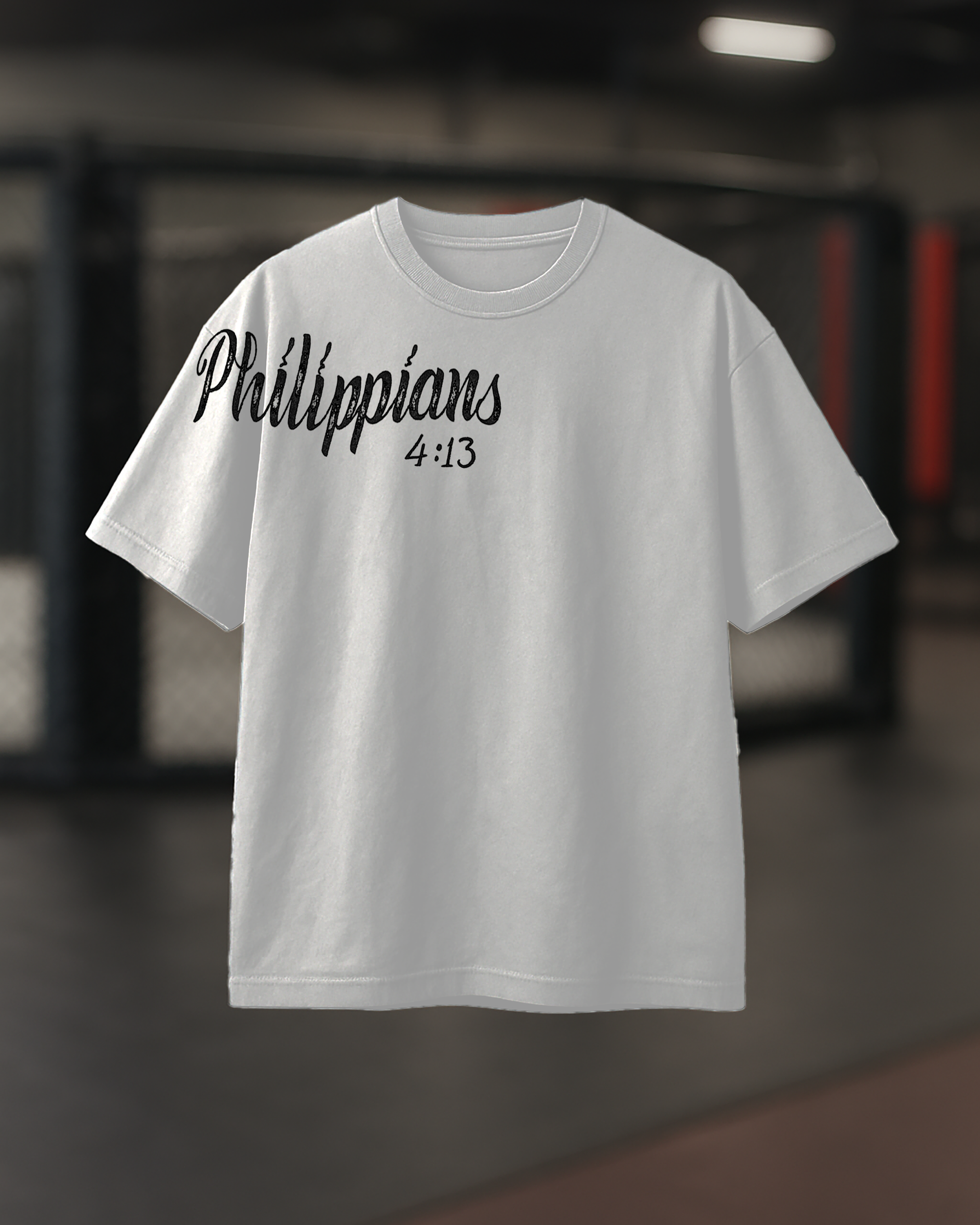 Jon Jones "GOAT"  Philippians 4:13 Tee - Men's White T-shirt
