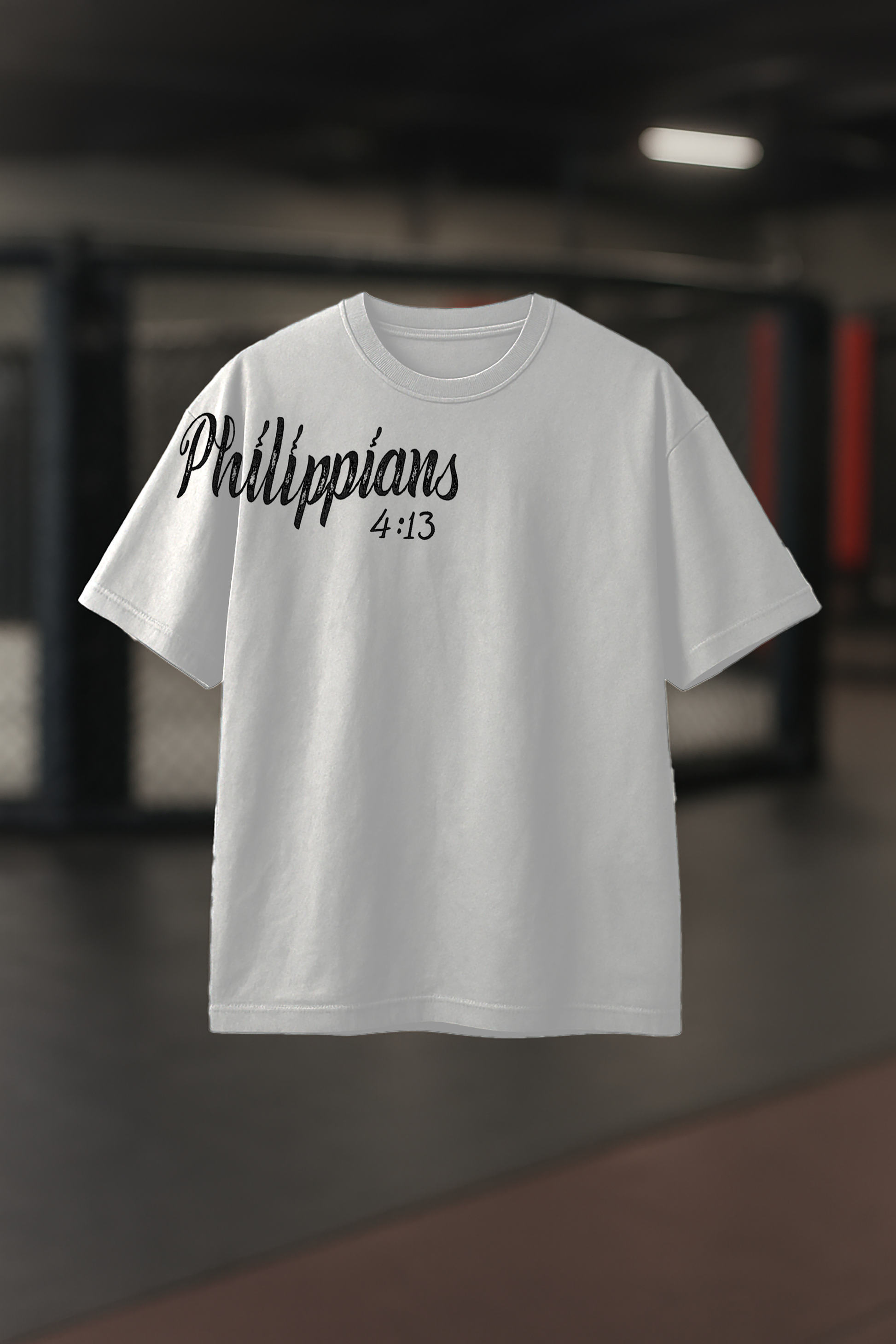 Jon Jones "GOAT"  Philippians 4:13 Tee - Men's White T-shirt