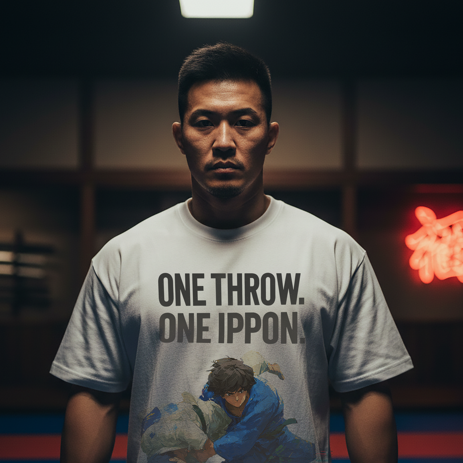 Judo One Throw, One Ippon - Mens White Tee