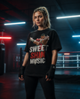 Kickboxer "Sweet  Shin Music" - Women's Oversize T-Shirt