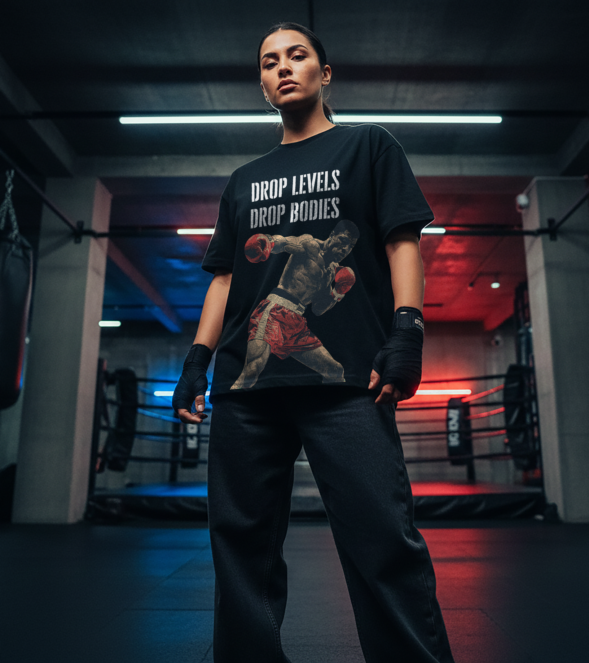 Boxing Liver Shot - Womens Black Tee