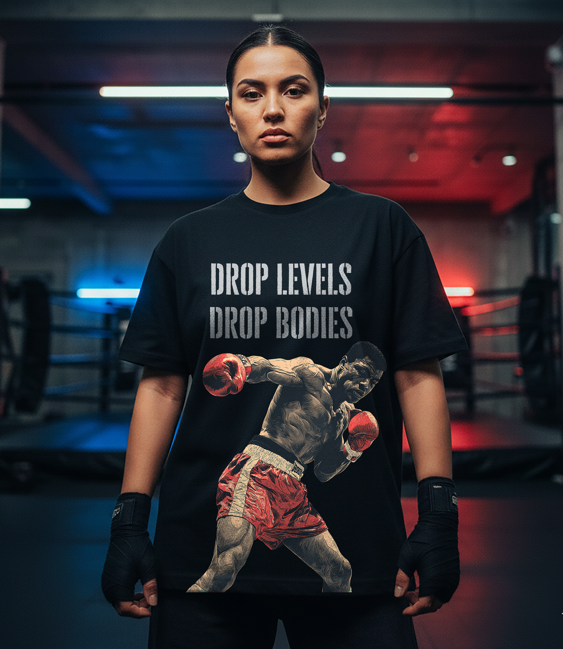 Boxing Liver Shot - Womens Black Tee